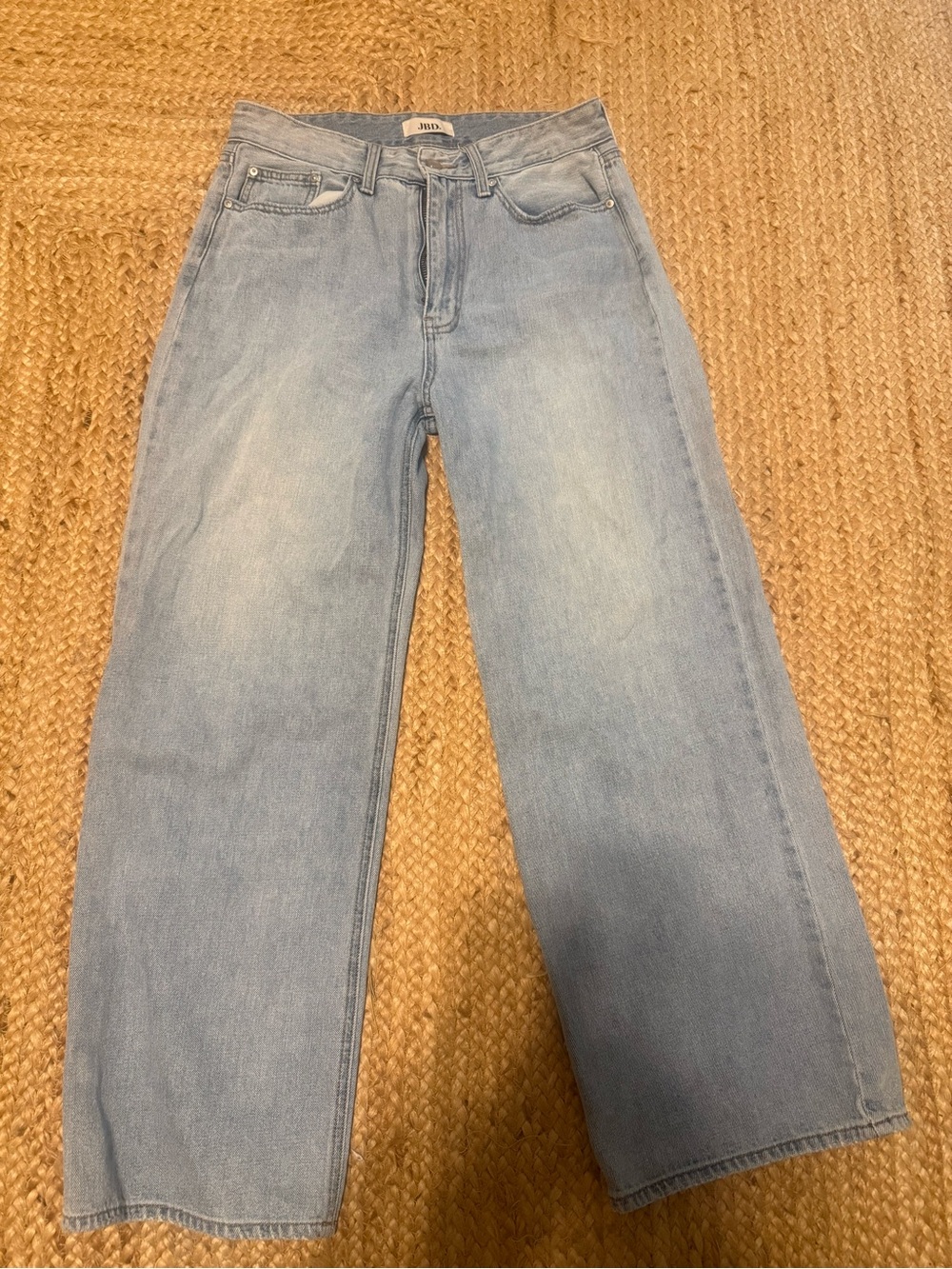 Just Black Pale Blue Denim Waistband Jeans